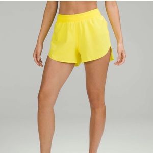 Lululemon Find Your Pace Short 3” yellow size 8